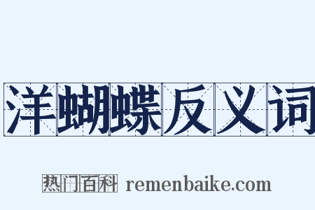 洋蝴蝶反义词是什么意思的图片